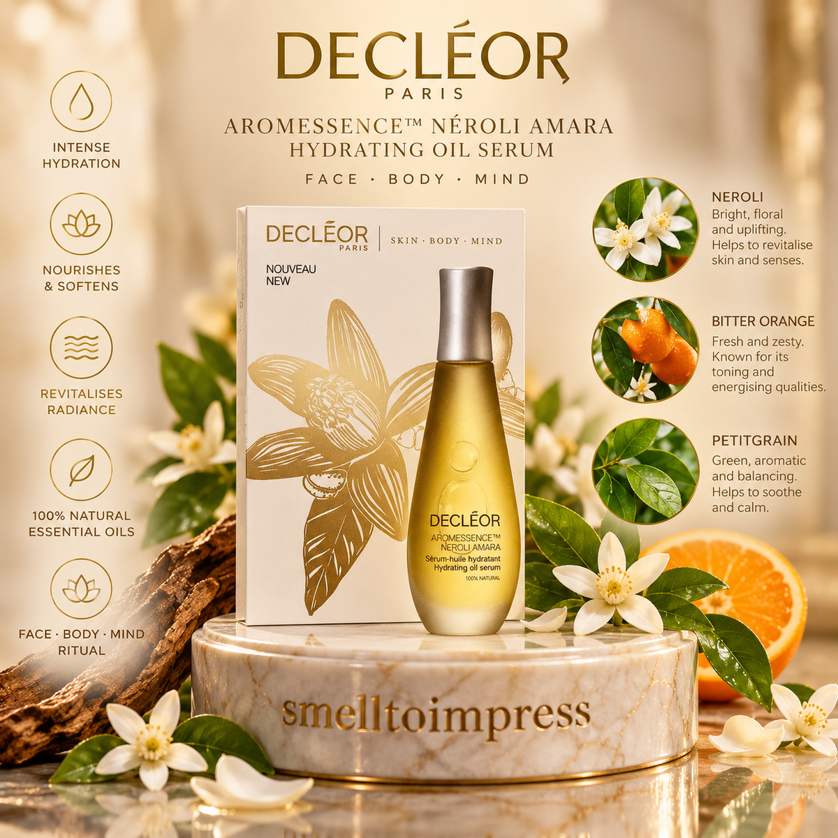 Decléor Aromessence Néroli Amara hidratáló olaj szérum 1 ml minta képe