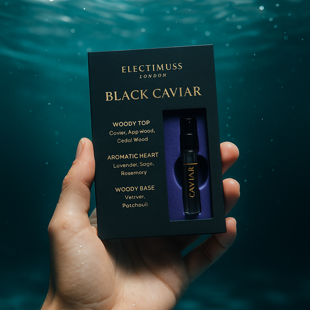 Electimuss London Black Caviar 1,5ml 0,05 fl. oz. hivatalos parfüm minta