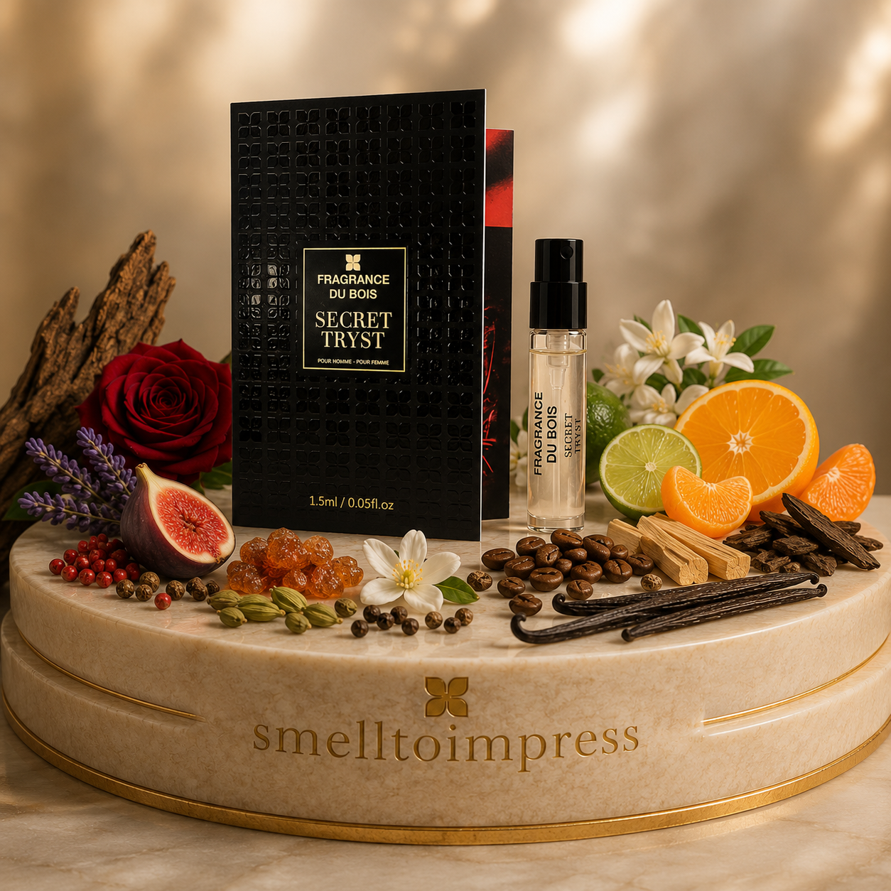 Fragrance Du Bois Secret Tryst 1,5 ml 0,05 fl. oz. hivatalos parfümminta képe
