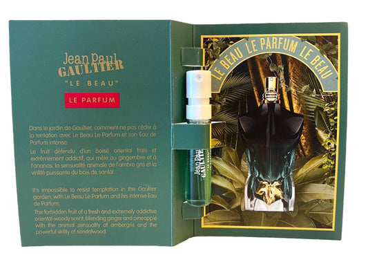Jean Paul Gaultier Le Beau Le Parfum Intense hivatalos parfümminta, Jean Paul Gaultier Le Beau Le Parfum Intense illat teszter