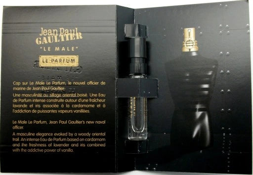 Jean Paul Gaultier Le Male Le Parfum Intense hivatalos parfüm minta, Jean Paul Gaultier Le Male Le Parfum Intense illat teszter minta