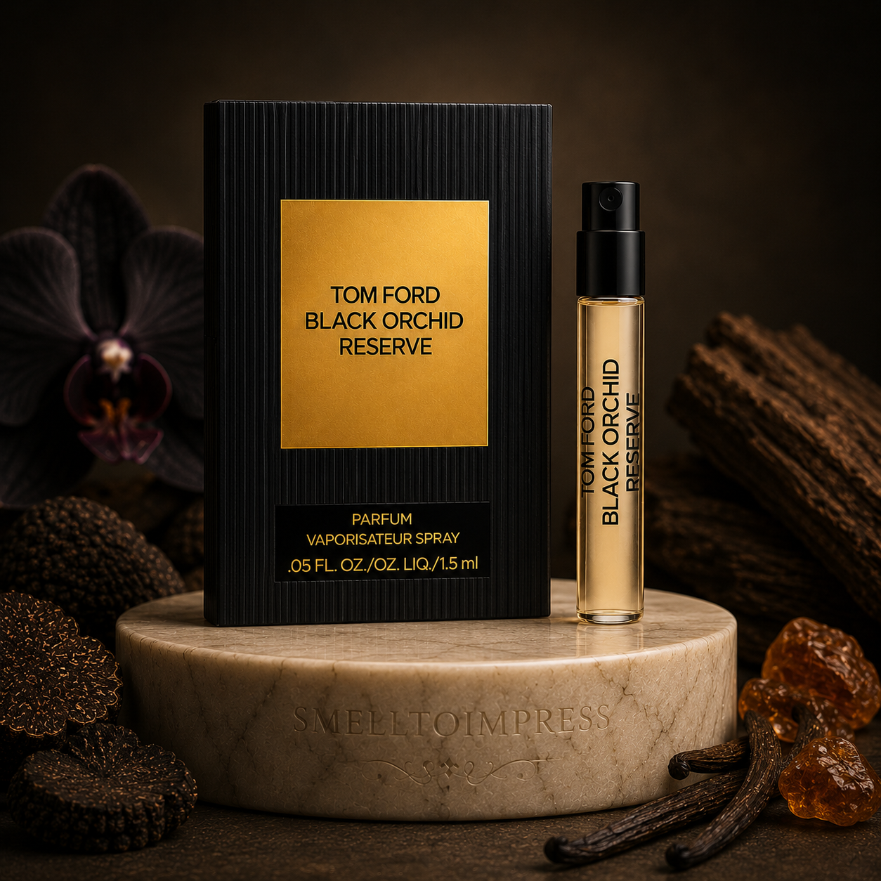 Tom Ford Blakk Orkíd Rizerv Parföm hivatalos parfümminta 1,5 ml 0,05 fl. oz. parfümminta képe