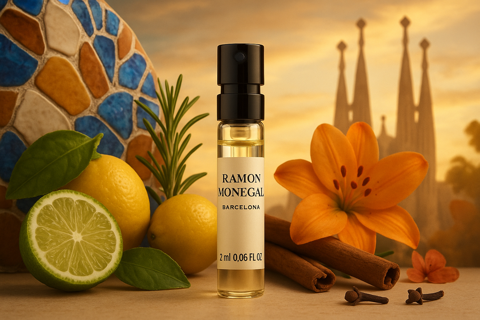 Ramon Monegal Barcelona hivatalos parfüm minta 2 ml 0,06 fl. oz. parfüm teszter