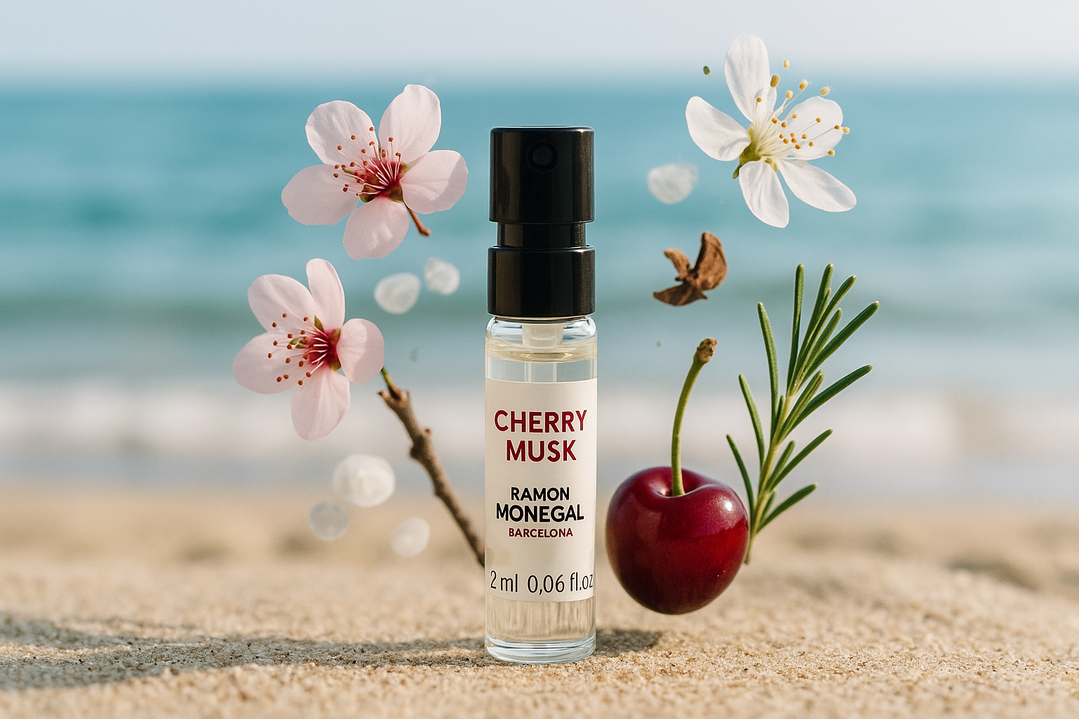 Ramon Monegal Cherry Musk hivatalos parfüm minta 2 ml 0,06 fl. oz. parfüm teszter