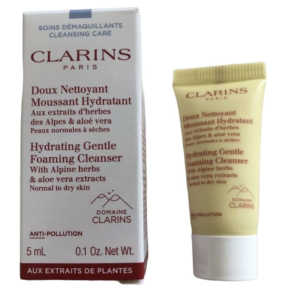 Clarins Hidratáló Gyengéd Habzó Arctisztító Mini bőrápoló minta 5ML 0,1 oz. Normál és száraz bőrre