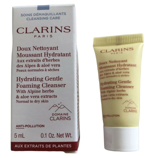 Clarins Hidratáló Gyengéd Habzó Arctisztító Mini bőrápoló minta 5ML 0,1 oz. Normál és száraz bőrre