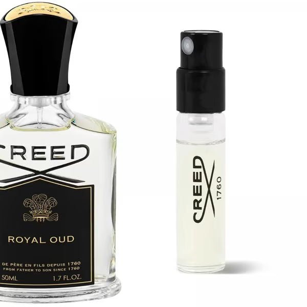 Emeld fel illatjátékodat a luxus Creed Royal Oud EDP-vel. Próbáld ki az hivatalos 2 ml-es (0,06 fl. oz.) parfümmintával, mielőtt elköteleznéd magad a teljes méretű üveg mellett. Emeld magasabb szintre érzékeidet ezzel a csodálatos illattal.