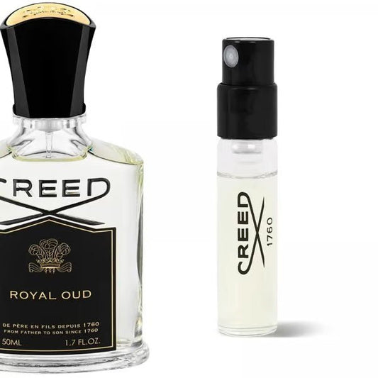 Emeld fel illatjátékodat a luxus Creed Royal Oud EDP-vel. Próbáld ki az hivatalos 2 ml-es (0,06 fl. oz.) parfümmintával, mielőtt elköteleznéd magad a teljes méretű üveg mellett. Emeld magasabb szintre érzékeidet ezzel a csodálatos illattal.